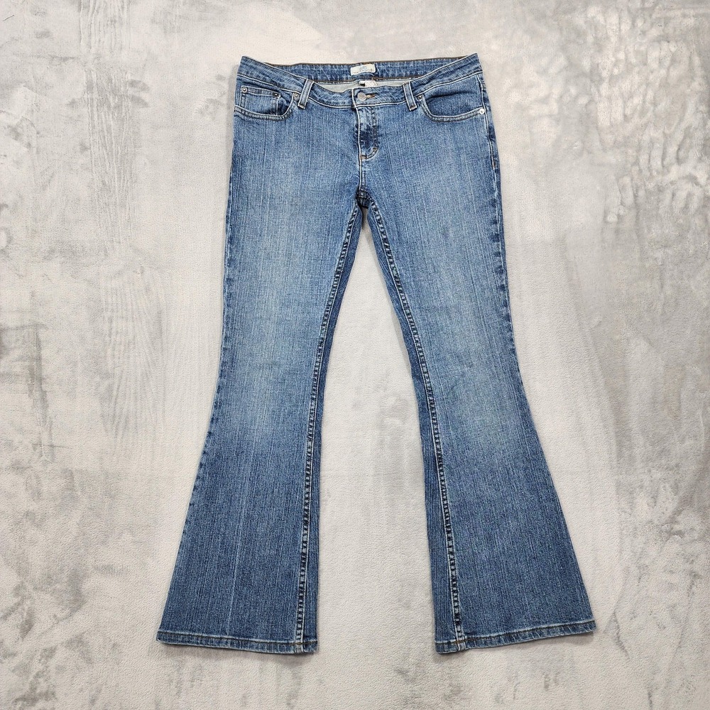 SO Jeans Womens 13 Juniors Blue Low Rise Bootcut Stretch Denim Pockets Casual